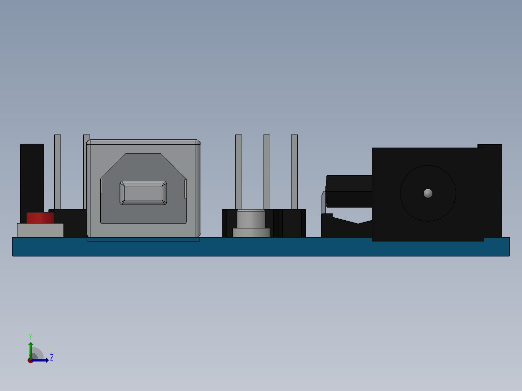 简约 Arduino UNO左视图