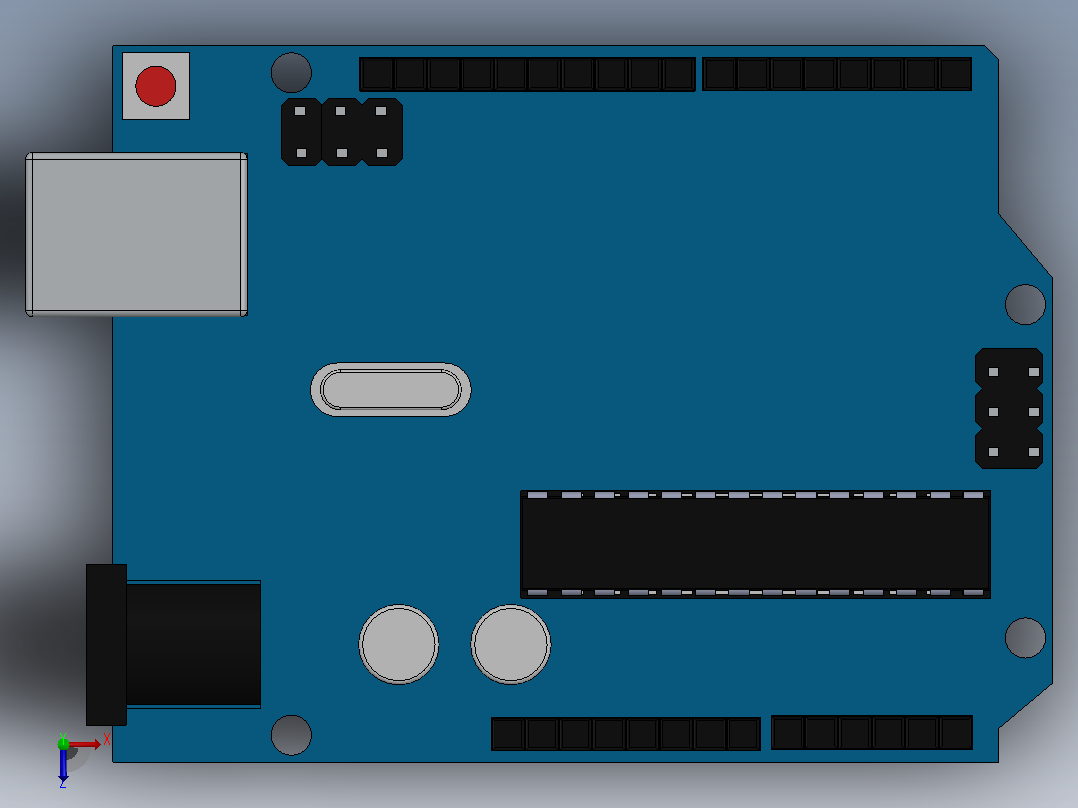 简约 Arduino UNO俯视图