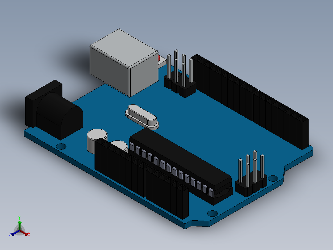 简约 Arduino UNO正等轴测图