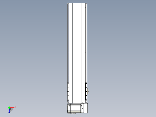 皮带直线轴半封闭可选导轨TPA-HNB-175D-140-L600-RU-Y-P75-N3俯视缩略图
