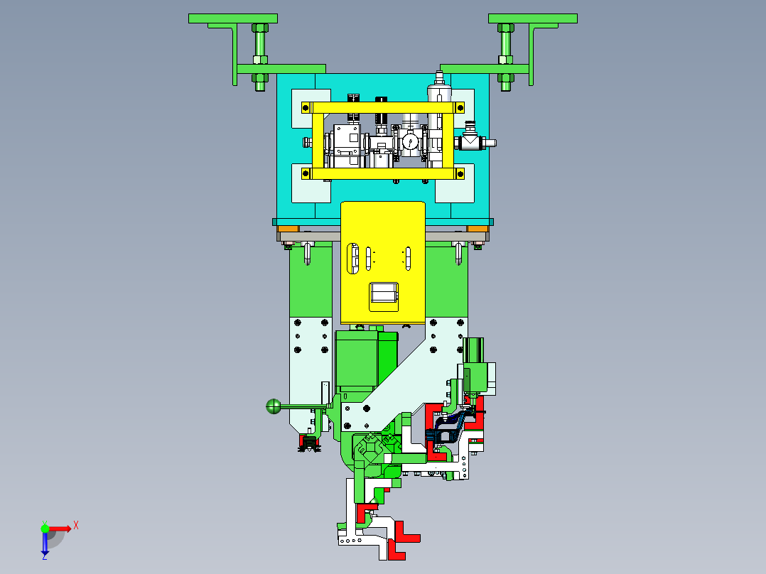 横梁焊接工装夹具俯视图