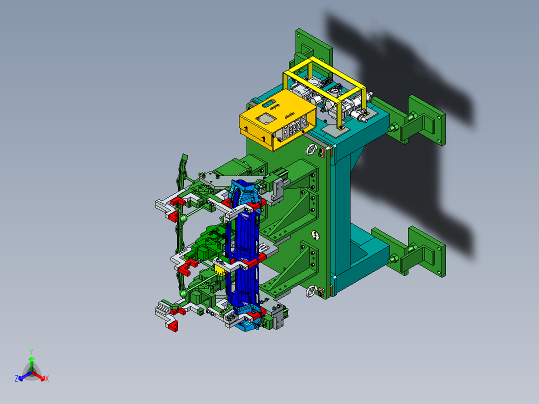 横梁焊接工装夹具正等轴测图