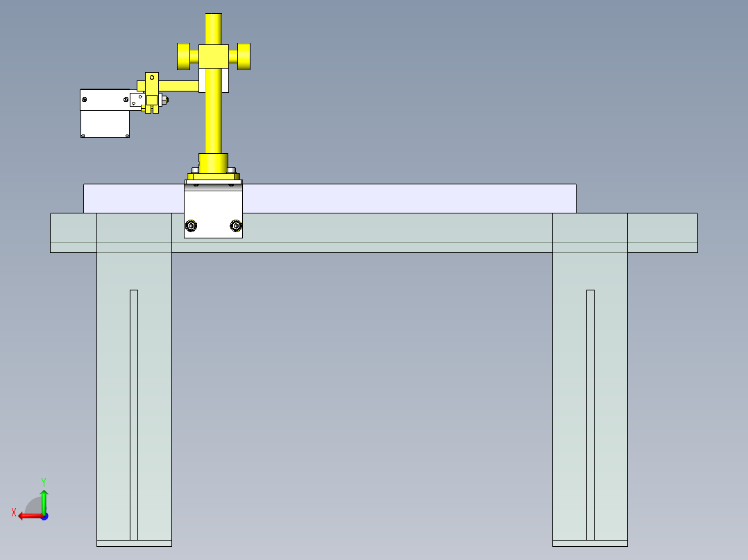 读码器安装座后视图