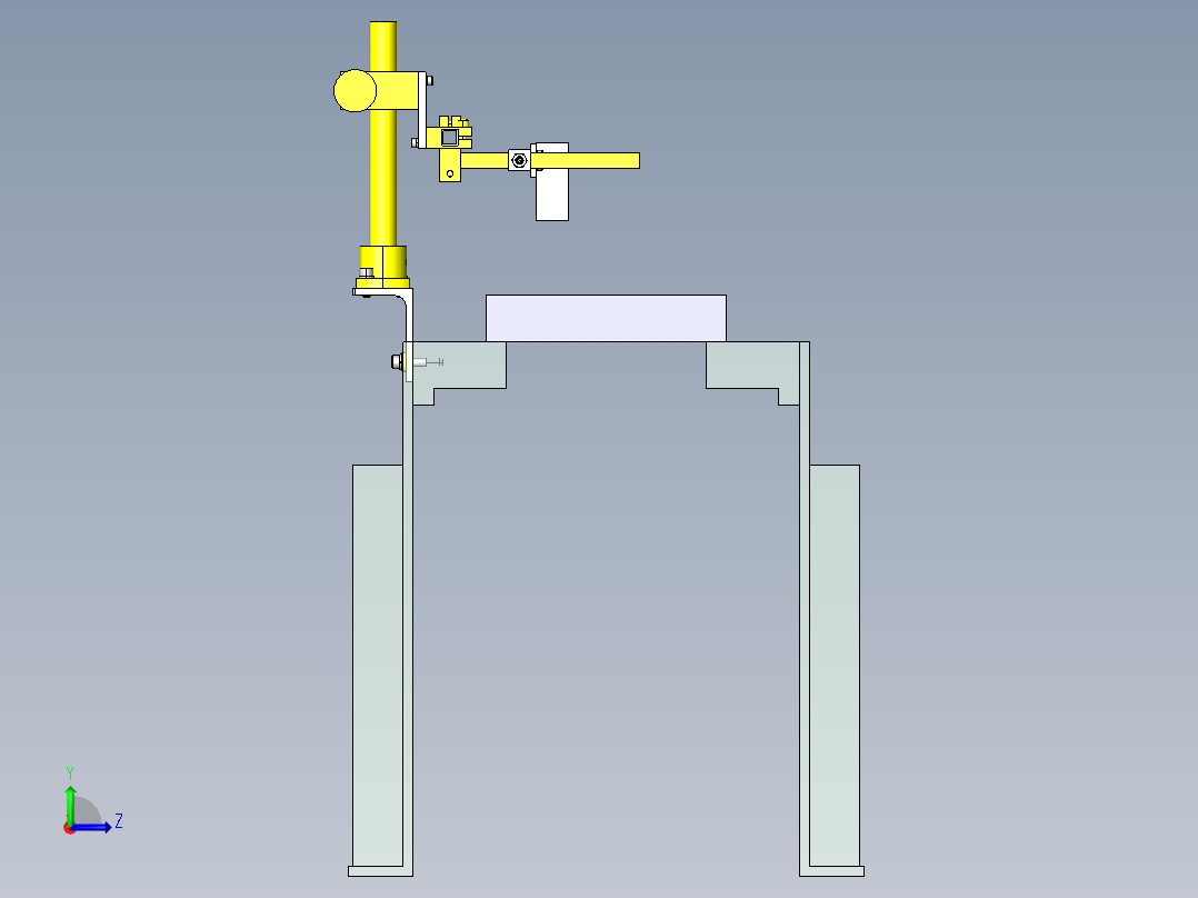 读码器安装座左视图