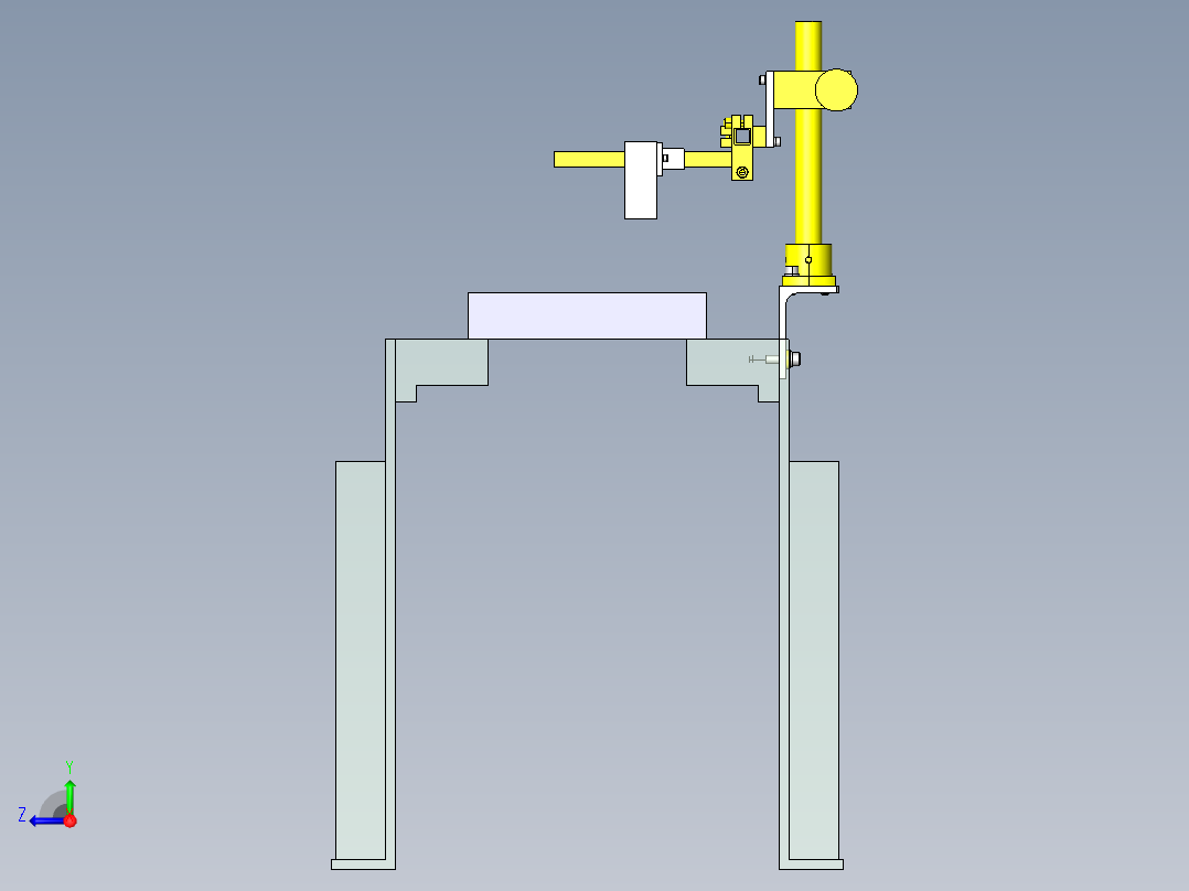 读码器安装座右视图