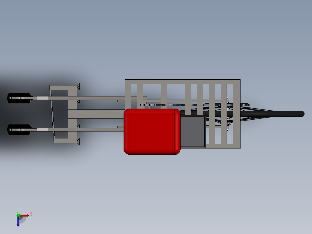 手扶除草机、单轮除草机（SW2016俯视图