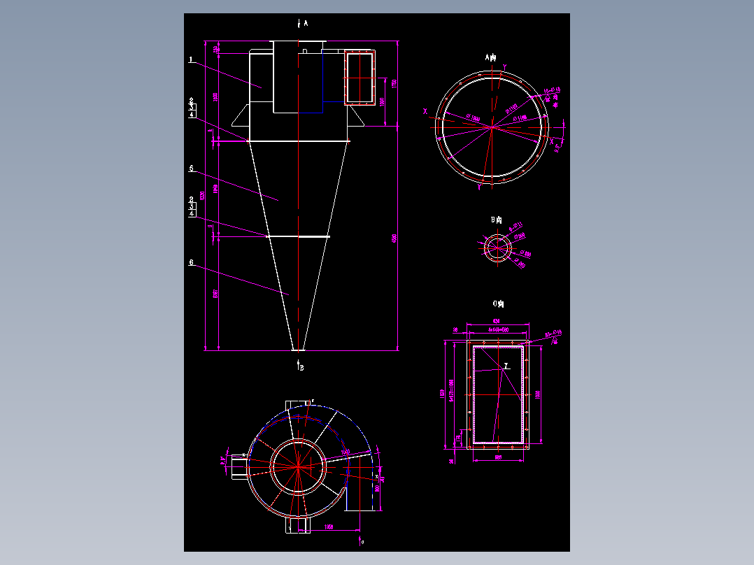 V300V型动态选粉机配套旋风分离器