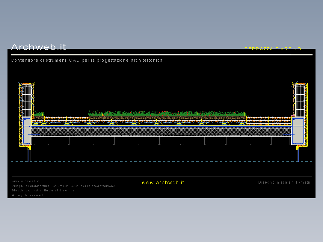 b0443 屋顶花园空中花园景观绿化园林景观CAD施工图纸节点大样详图素材