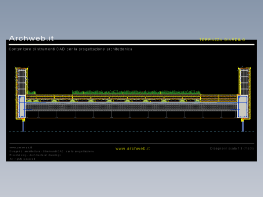 b0443 屋顶花园空中花园景观绿化园林景观CAD施工图纸节点大样详图素材