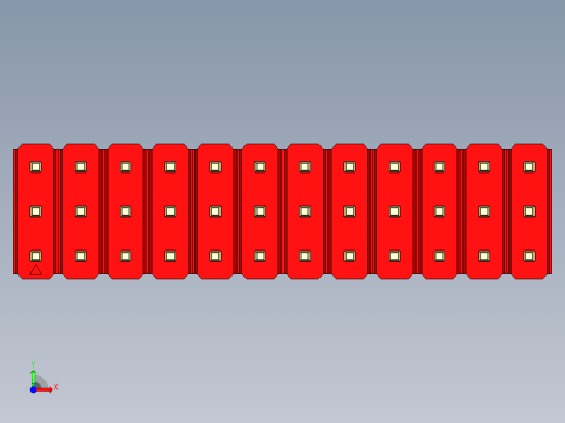 彩色公头100mil（2.54mm）系列-DS1021_red_3x12p_100mil_Type1_rev1.0前视缩略图