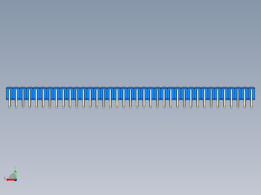 彩色公排针 100mil 2.54mm 系列-DS1022_blue_2x37p_100mil_TypeD_rev1.0后视缩略图