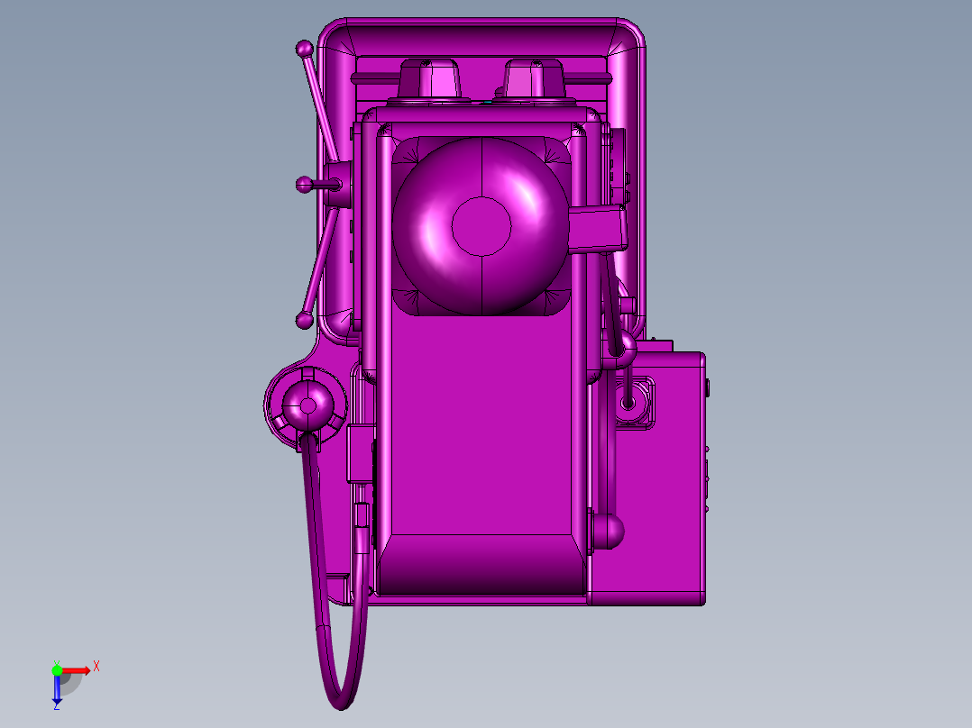 方柱型立式深孔加工钻床俯视图