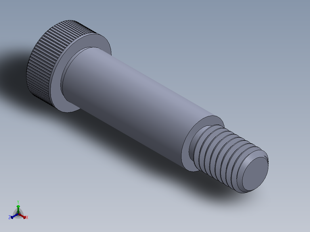 内六角螺螺栓-SB 0.500-13 x1.75.SLDPRT正等轴测图