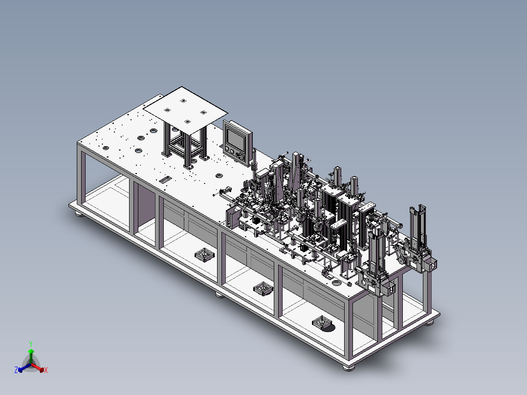 激光焊线合成卡双界面卡生产设备(部分)正等轴测图