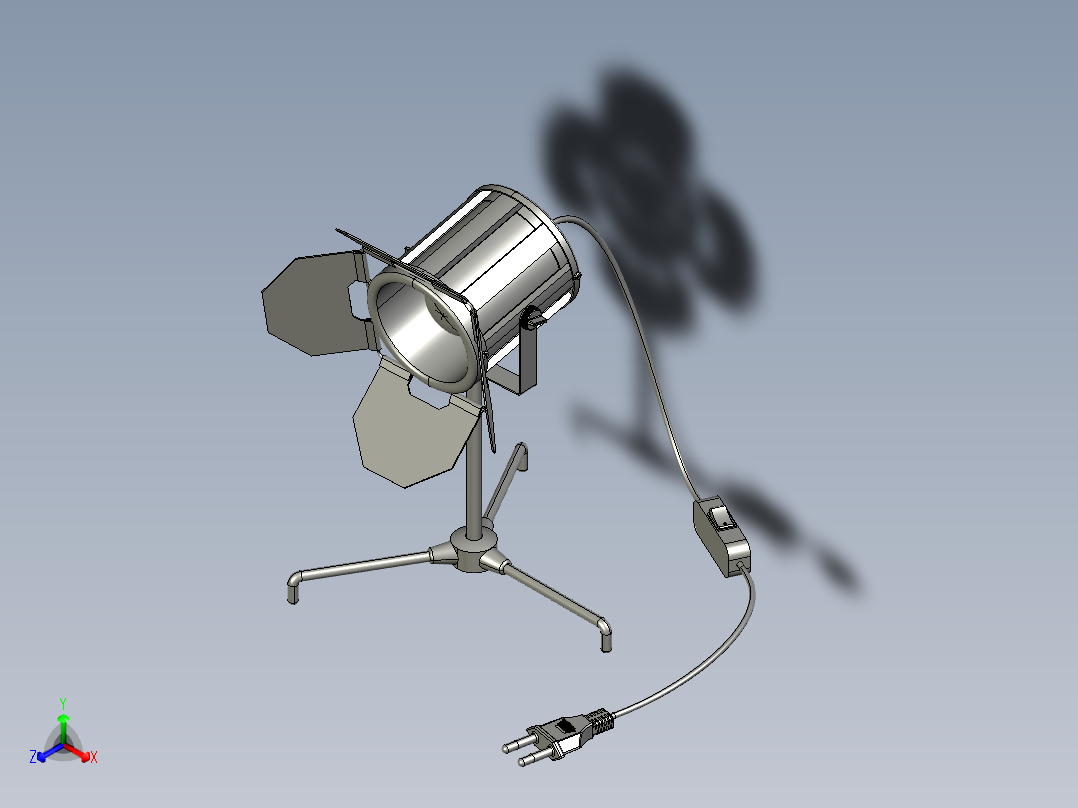 台灯正等轴测图