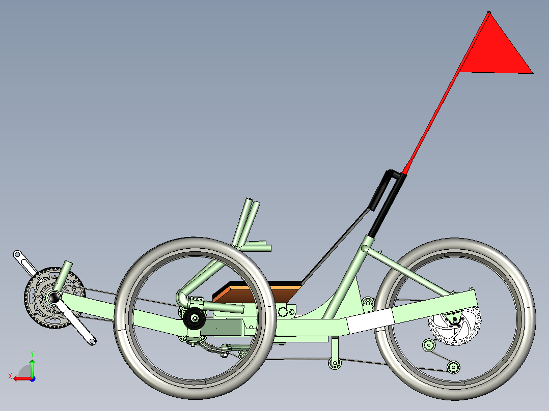 可折叠紧凑型三轮车的概念--stp后视图