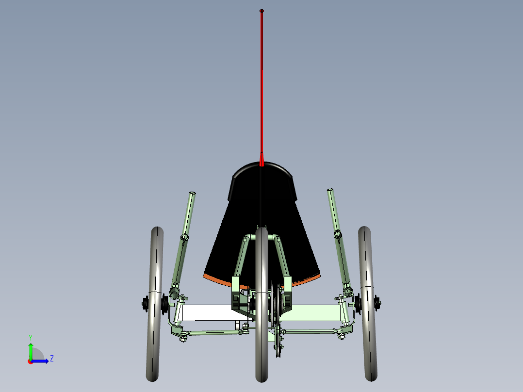 可折叠紧凑型三轮车的概念--stp左视图