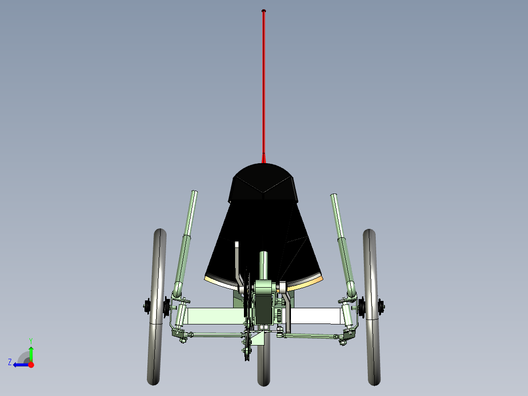 可折叠紧凑型三轮车的概念--stp右视图
