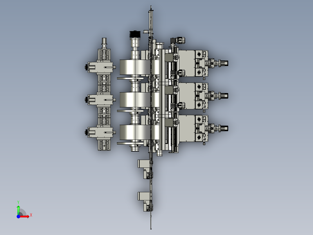 大型打磨机设备前视图