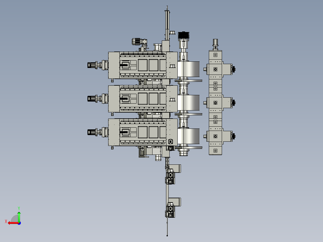 大型打磨机设备后视图