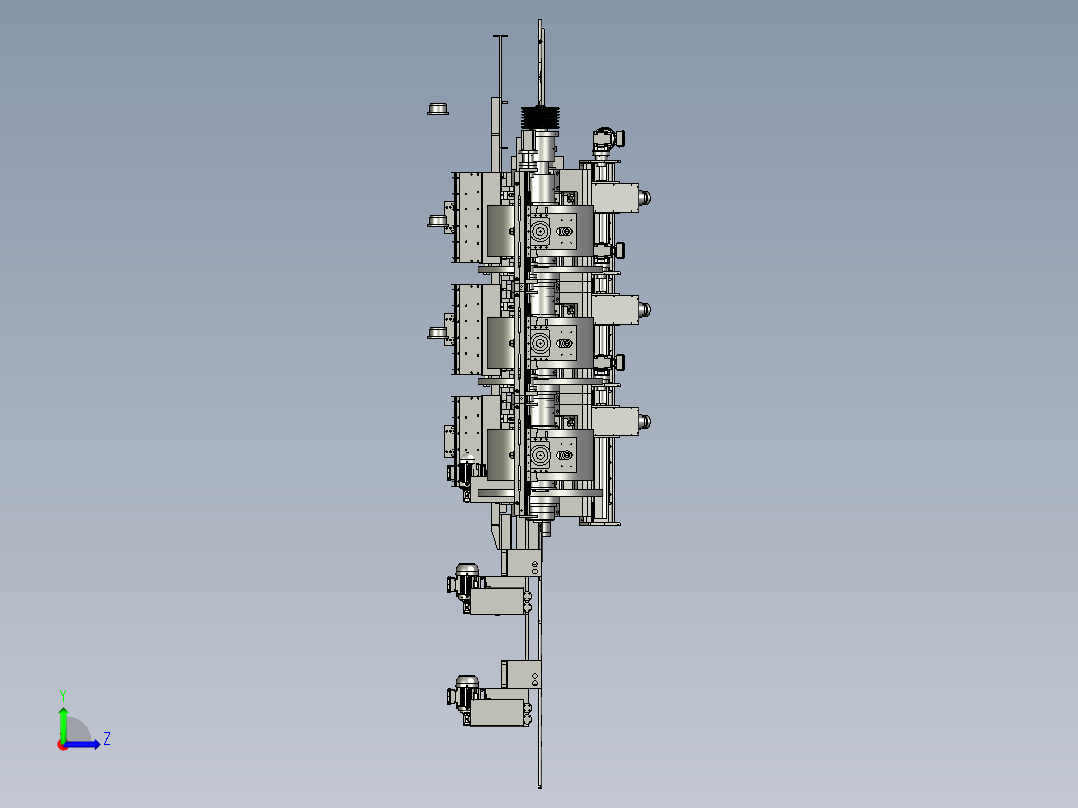 大型打磨机设备左视图