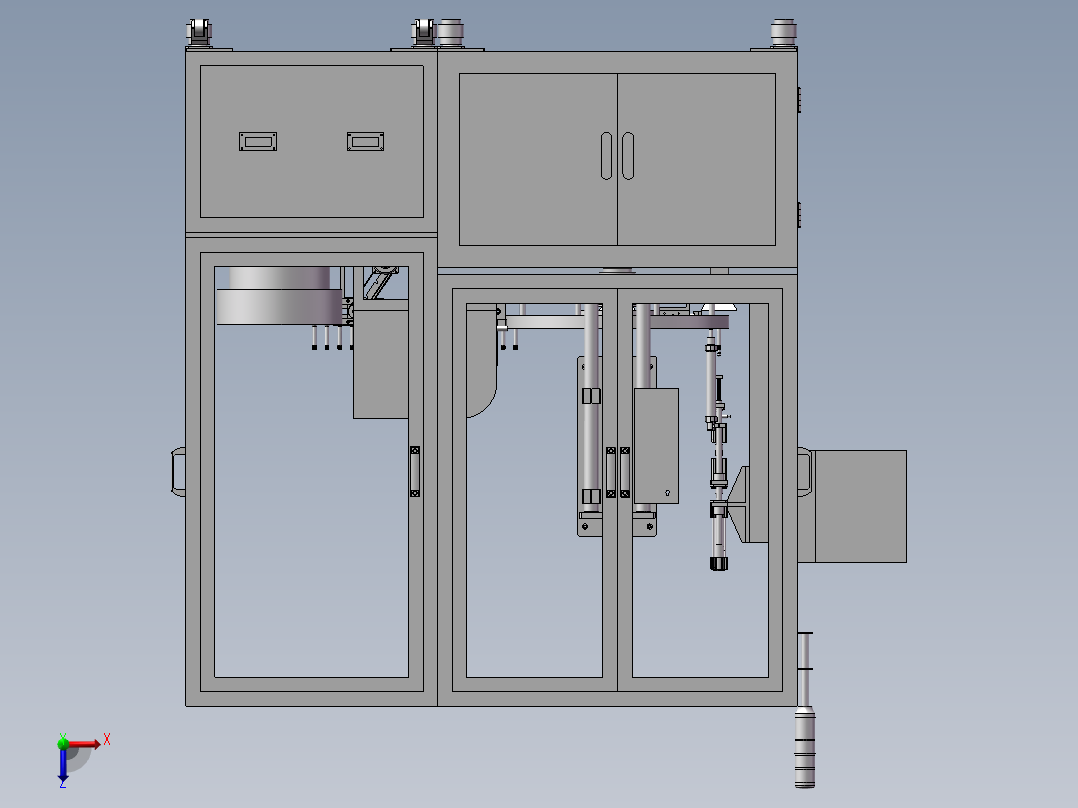 自动送料锁螺丝机俯视图
