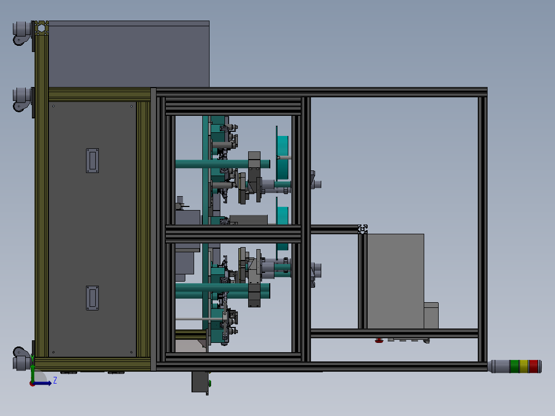 两轴研磨机左视图