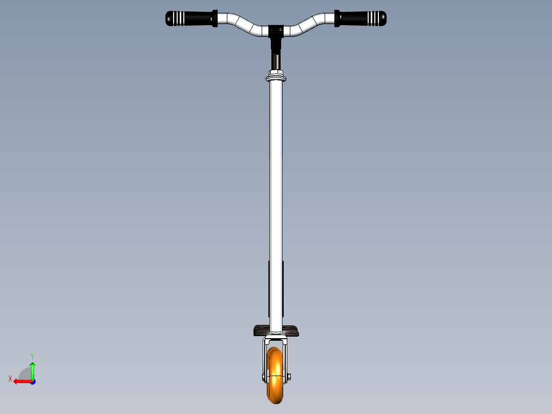 儿童滑板车后视图