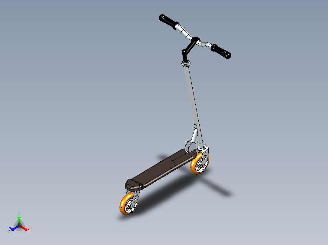 儿童滑板车正等轴测图