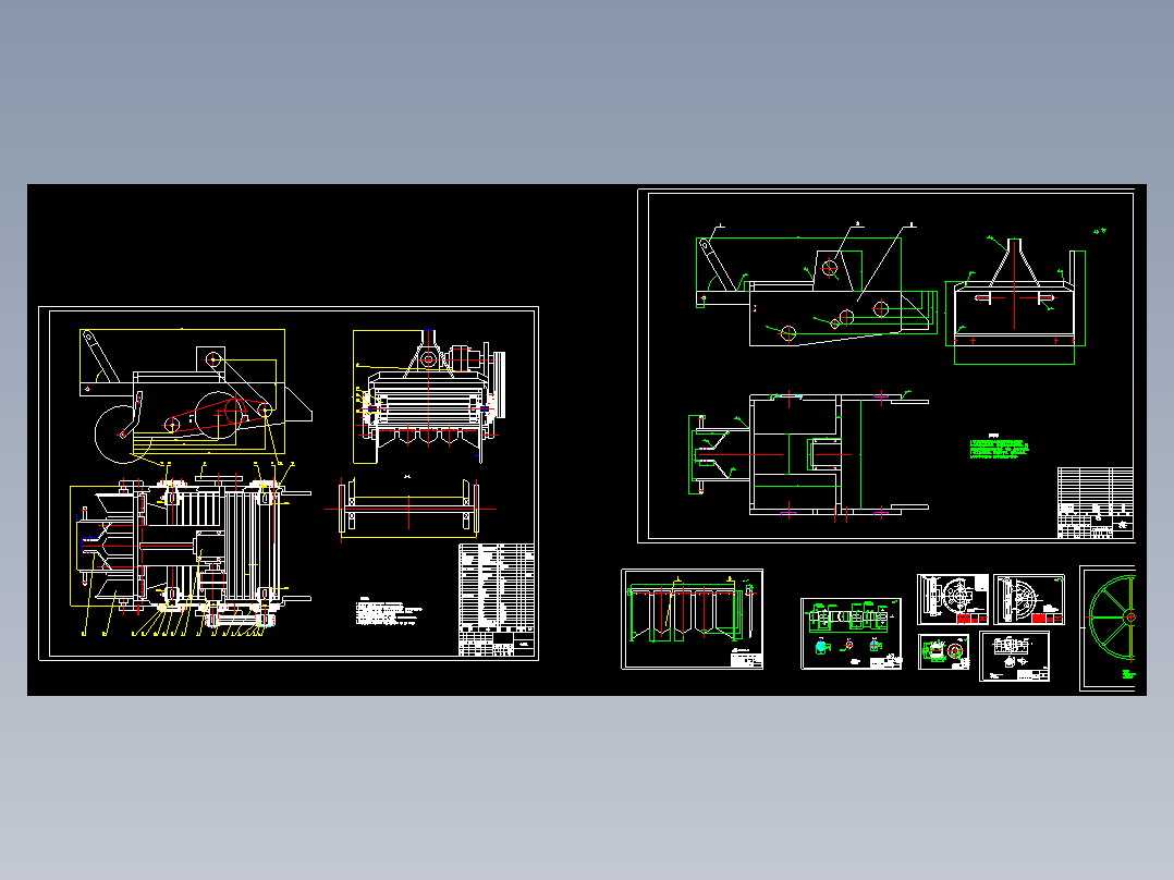花生收获机 CAD图纸和说明书