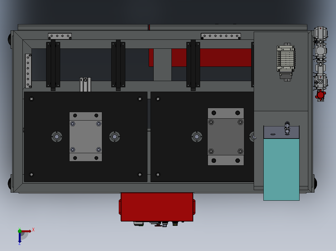 汽车引擎泄漏检测机俯视图