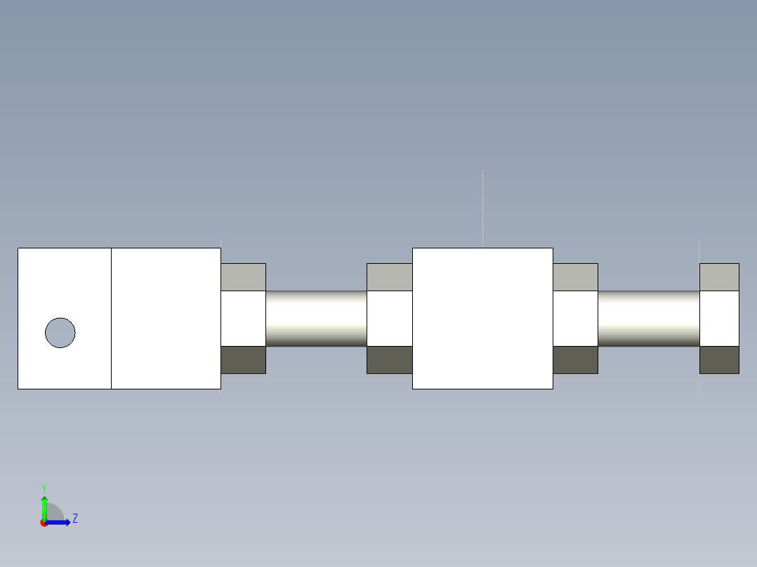 調整張力塊ATB-3D多系列多零件图纸模型左视图