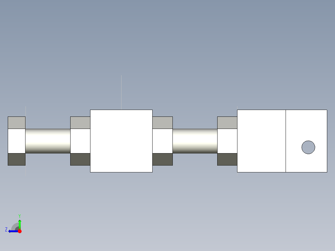 調整張力塊ATB-3D多系列多零件图纸模型右视图