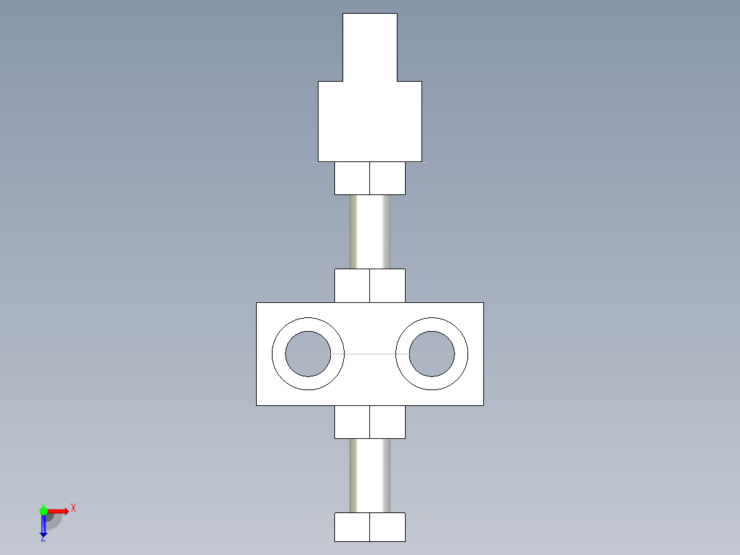 調整張力塊ATB-3D多系列多零件图纸模型俯视图