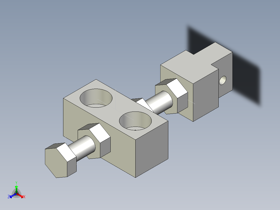 調整張力塊ATB-3D多系列多零件图纸模型正等轴测图