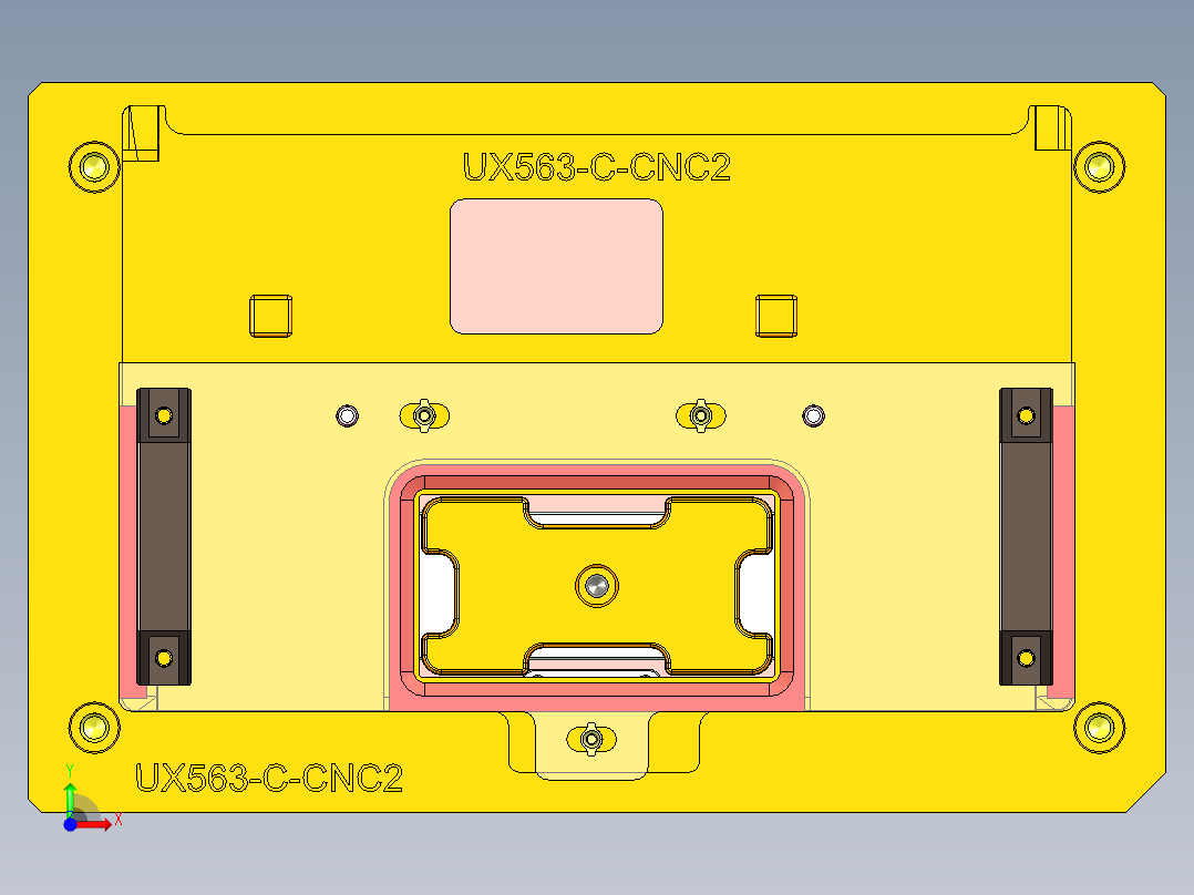UX563-C-笔记本CNC工装夹具三维模型CNC2-190321前视图