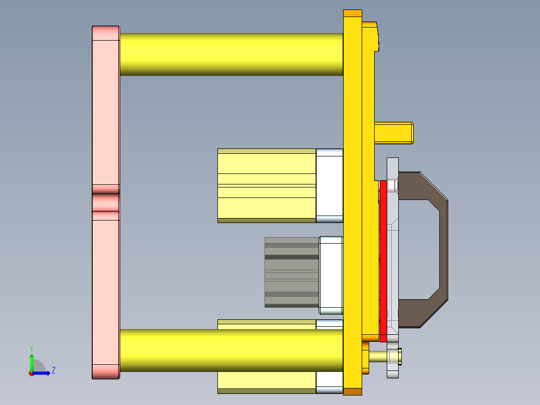 UX563-C-笔记本CNC工装夹具三维模型CNC2-190321左视图