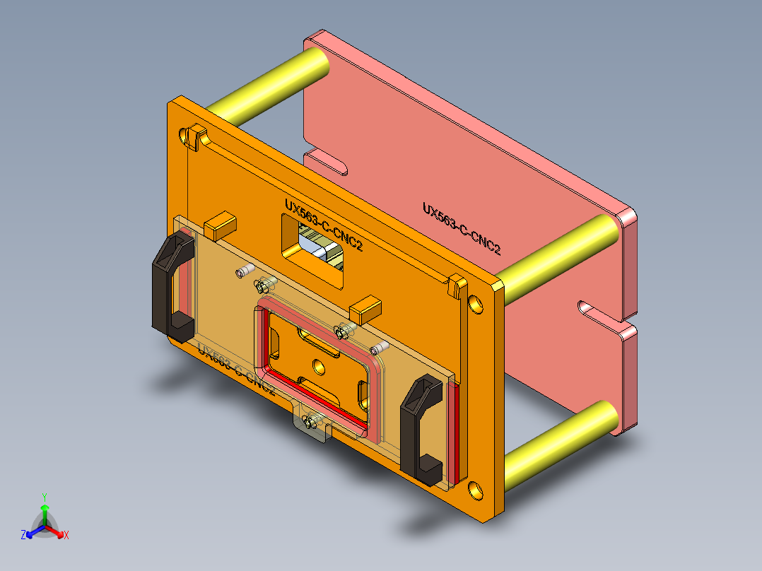 UX563-C-笔记本CNC工装夹具三维模型CNC2-190321正等轴测图