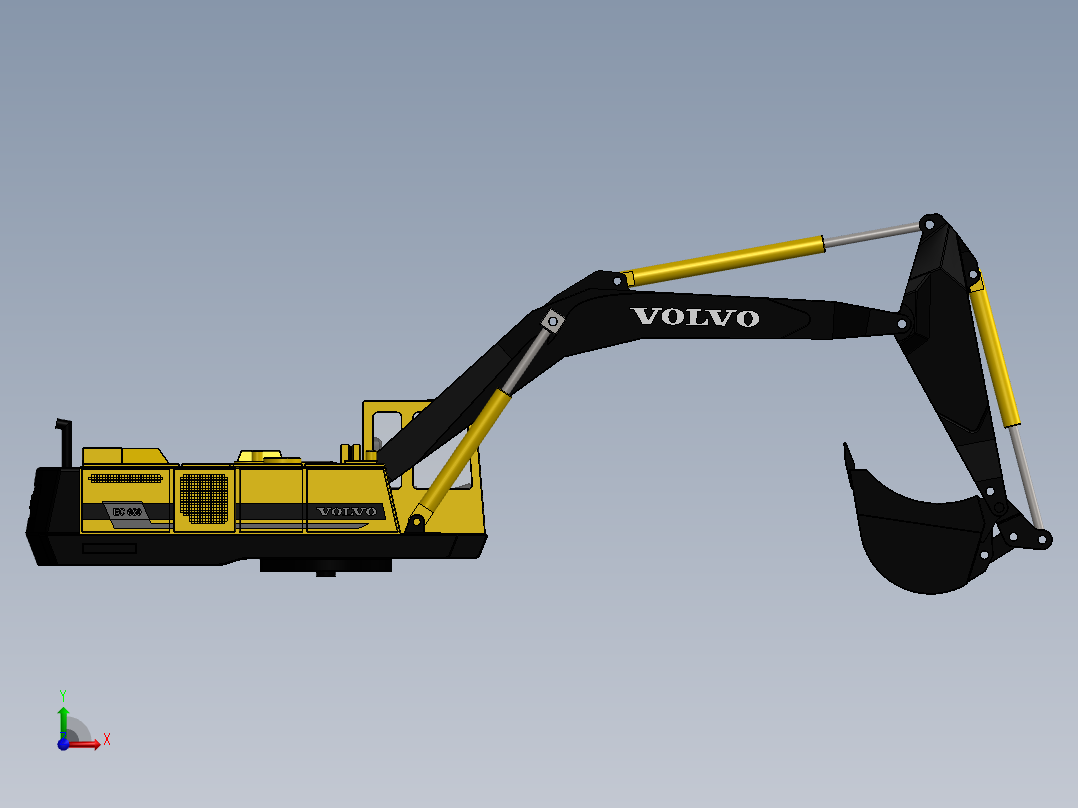 4.沃尔沃650挖掘机前视图