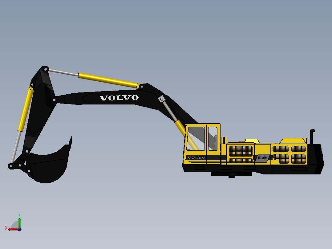 4.沃尔沃650挖掘机后视图