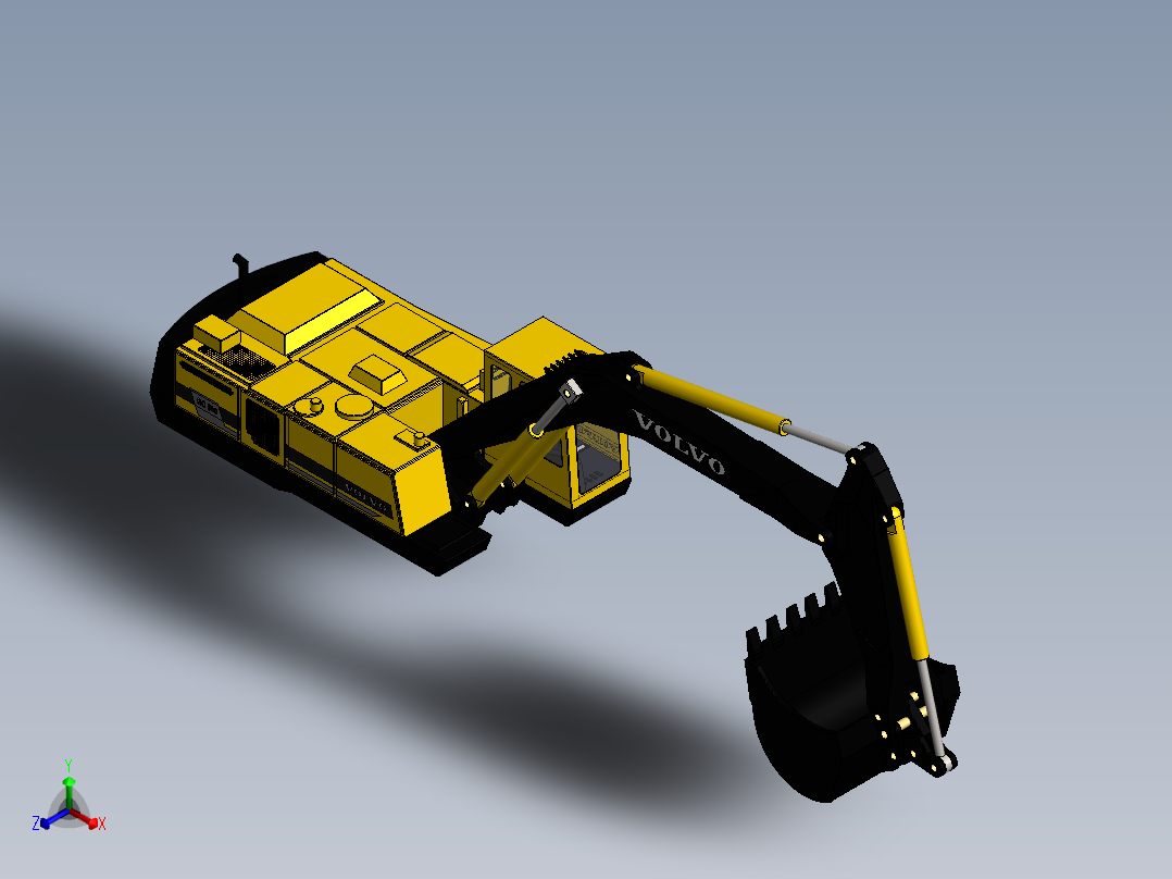 4.沃尔沃650挖掘机正等轴测图