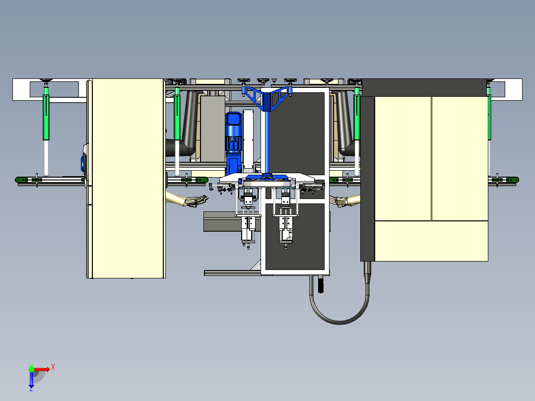 零部件类包装流水线设备俯视图
