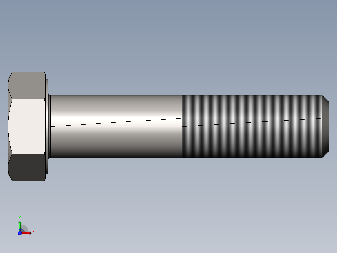 GB／T5780-2000六角头螺栓C级(M18)×80前视图