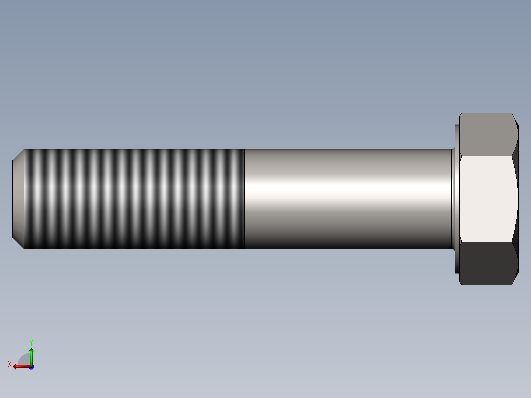 GB／T5780-2000六角头螺栓C级(M18)×80后视图