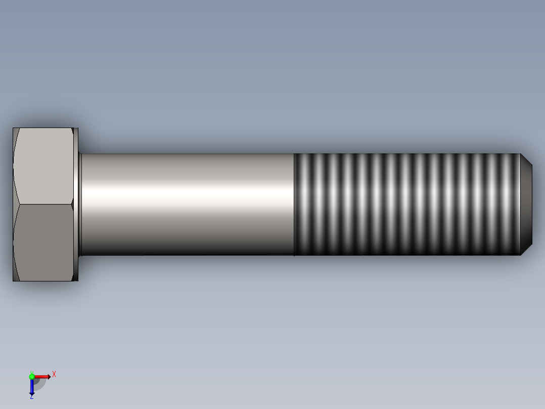 GB／T5780-2000六角头螺栓C级(M18)×80俯视图