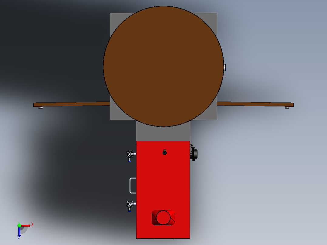 压力容积、颗粒锅炉俯视图