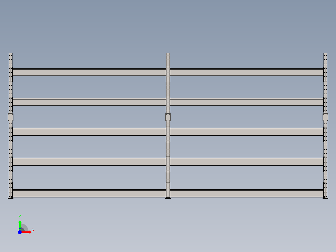 货架、储物架前视图