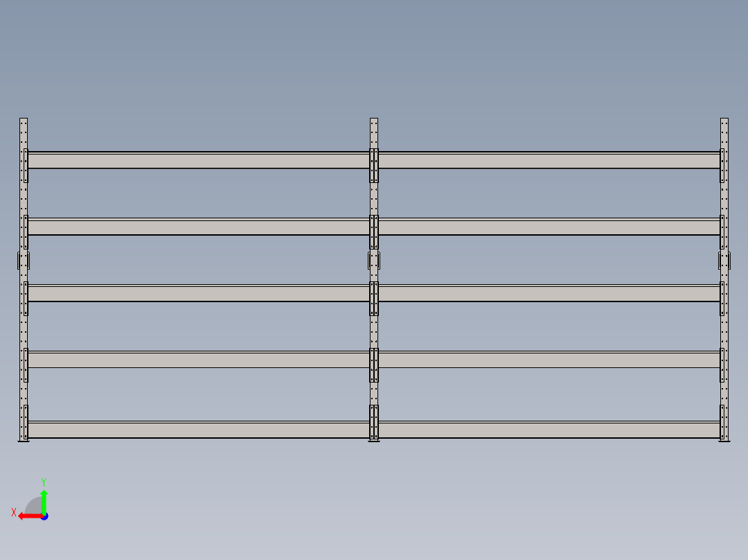 货架、储物架后视图