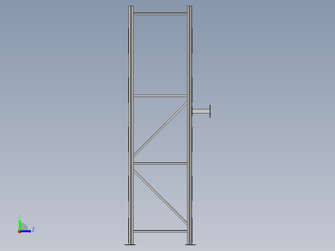 货架、储物架左视图