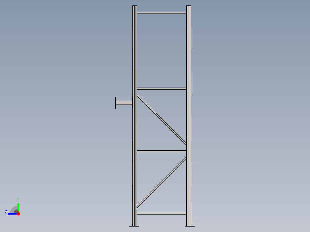 货架、储物架右视图